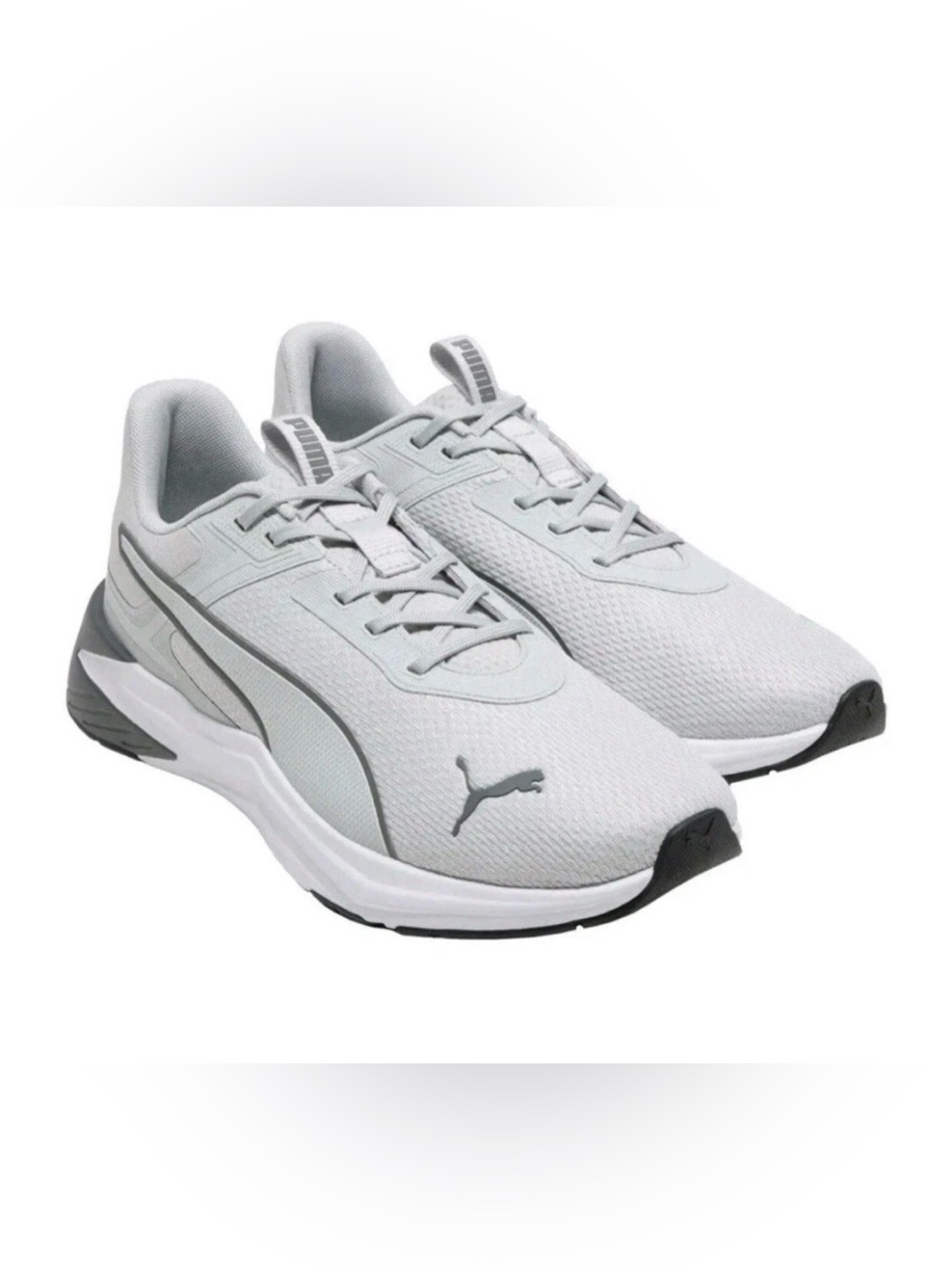 Puma Disperse Light Gray Mesh Trainer Sneakers 8.5